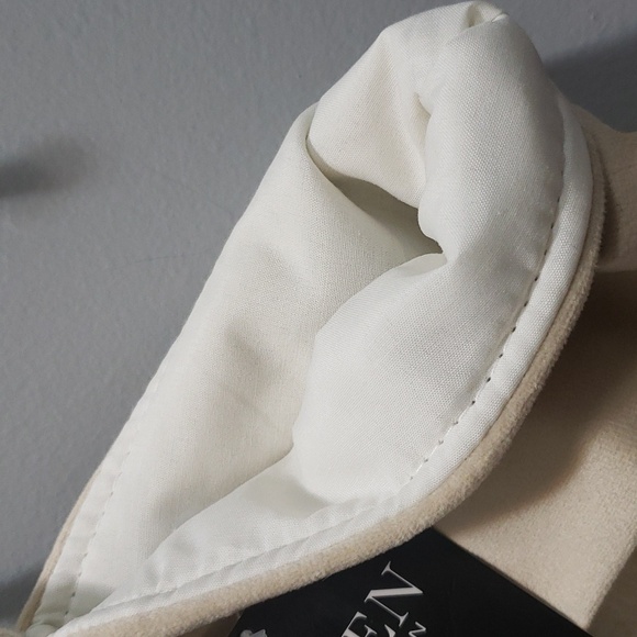 Lauren Ralph Lauren NWT Linen Blend Metallic Gold Detail Christmas Stocking - Picture 6 of 6